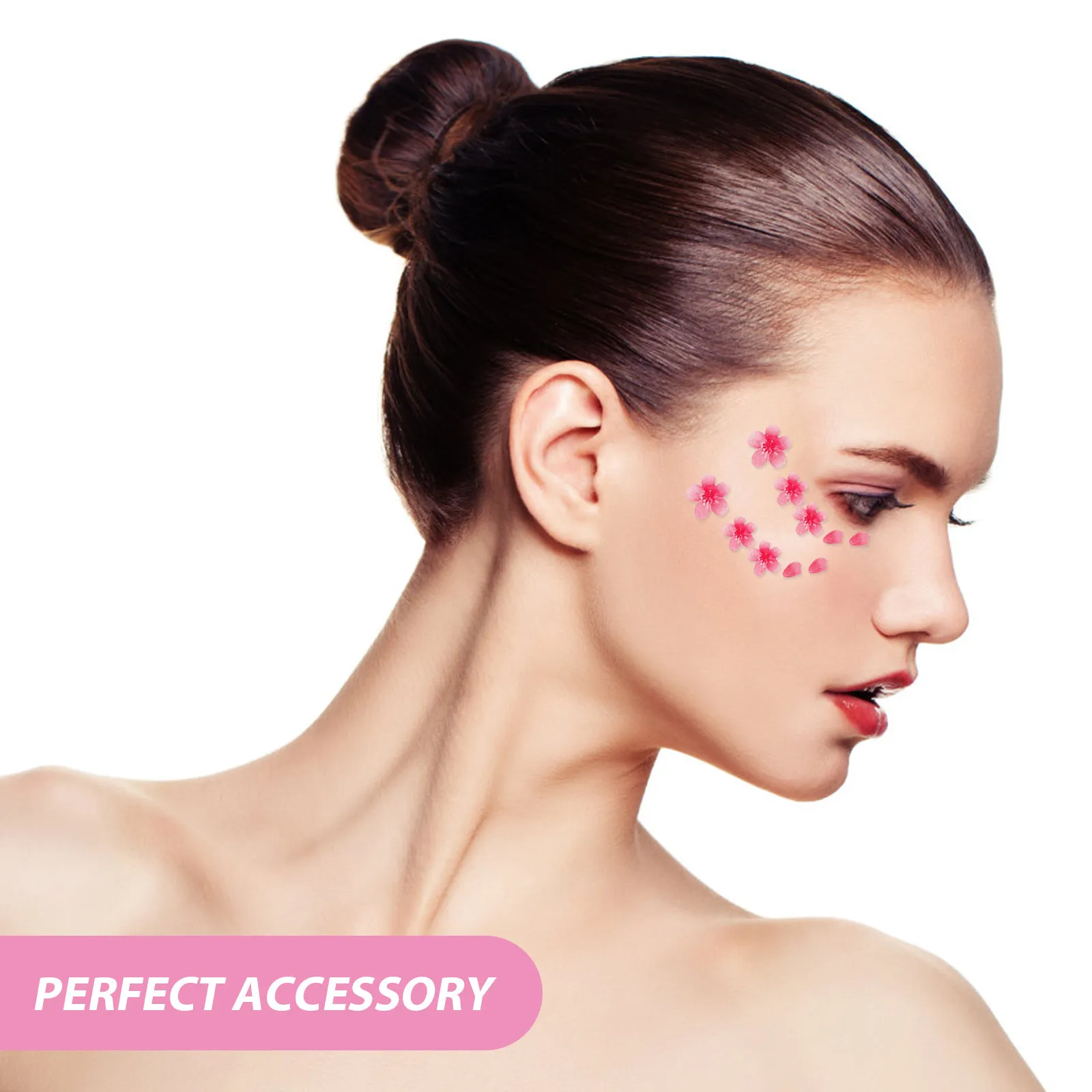 

1 Sheet Cherry Blossom Face Stickers Makeup Stickers for Women Floral Facial Decorations Kawaii Beauty