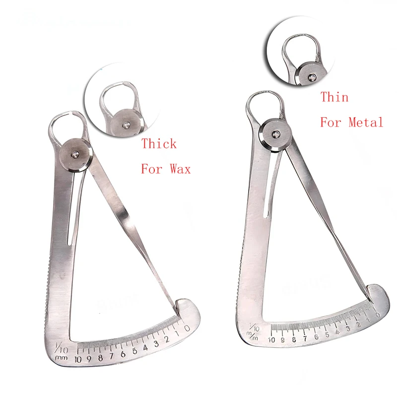 1Pc Stainless Steel High-Precision Dental Ruler, Dental Measuring Instrument, Stainless Steel Wax Thickness Measuring Ruler