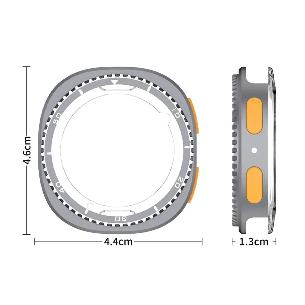 حافظة معدنية لساعة سامسونج جالاكسي Watch8 40 ملم مع مقياس بسيط مقاوم للماء ومضاد للتصادمات ومضاد للسقوط #6