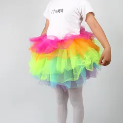 Fashion Girls Tutu Super Fluffy Colorful petticoat Princess Ballet Dance Tutu Skirt Kids Cake Skirt Chritsmas Children Clothes