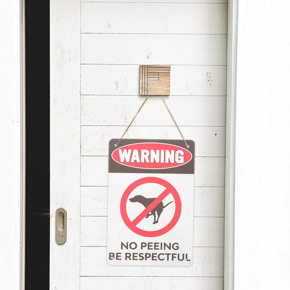 Vintage Tin Painting Dog Signs No Pooping and Peeing for Yard Keep Neighbors Out of My The Keeping Dogs
