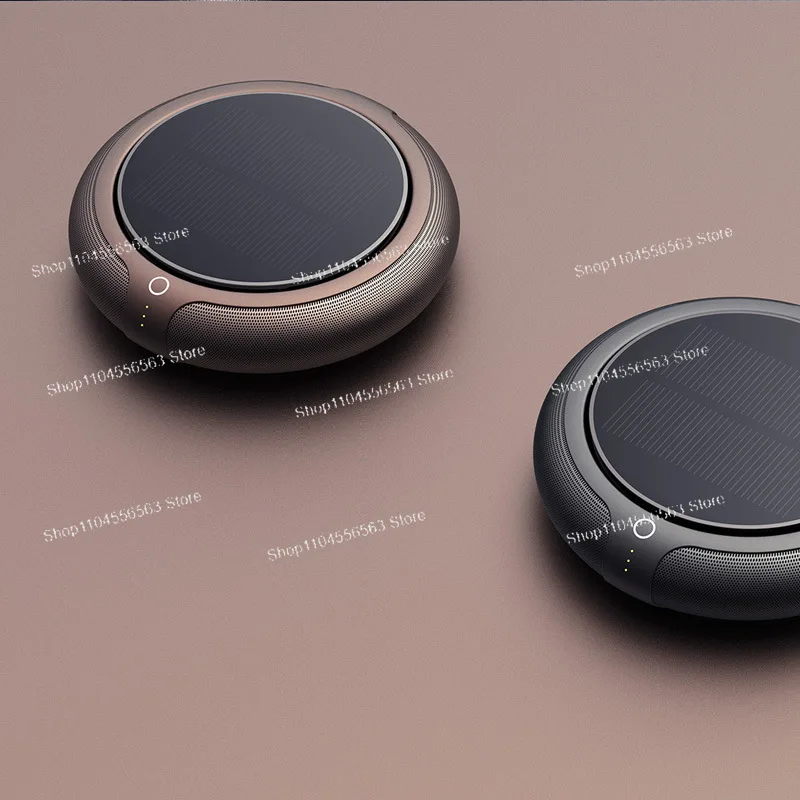 Purificador de ar solar para carro, íon negativo, aromaterapia, redondo, portátil, desodorante, formaldeído