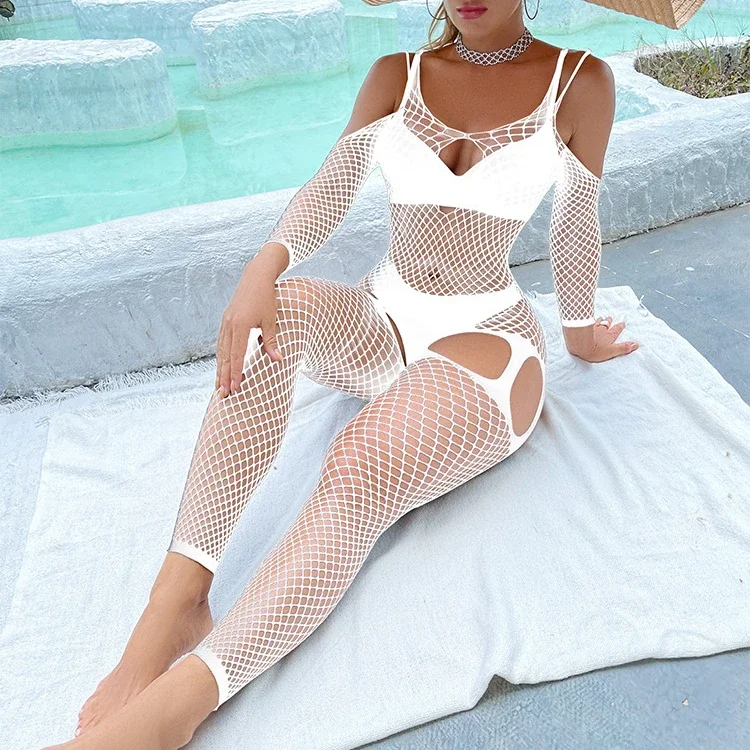 جديد عصري Crotchless الملابس الداخلية أوروبا Bodystockings جنسي الملابس الداخلية أمريكا قطعة واحدة Netwear الملابس النسائية الزي الرسمي