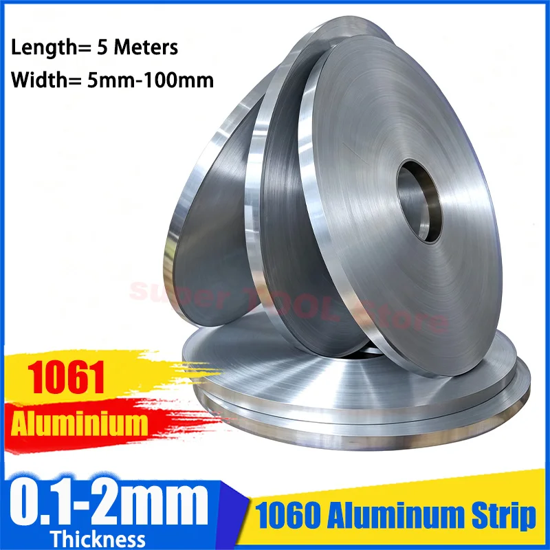 Thickness 0.1mm 0.15mm 0.2mm 0.3mm 0.4mm 0.5mm 0.6mm 0.8mm 1mm 1.2mm 1.5mm 2mm Width 5mm-100mm Aluminum Roll 1060 Aluminum Strip