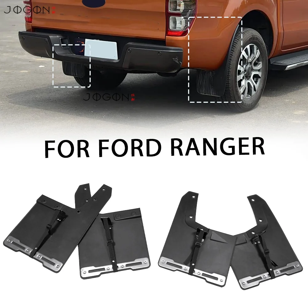 

4 шт., боковые брызговики из АБС-пластика, защитное украшение для Ford Ranger 2024 2025 Up, внешние аксессуары, комплекты кузова