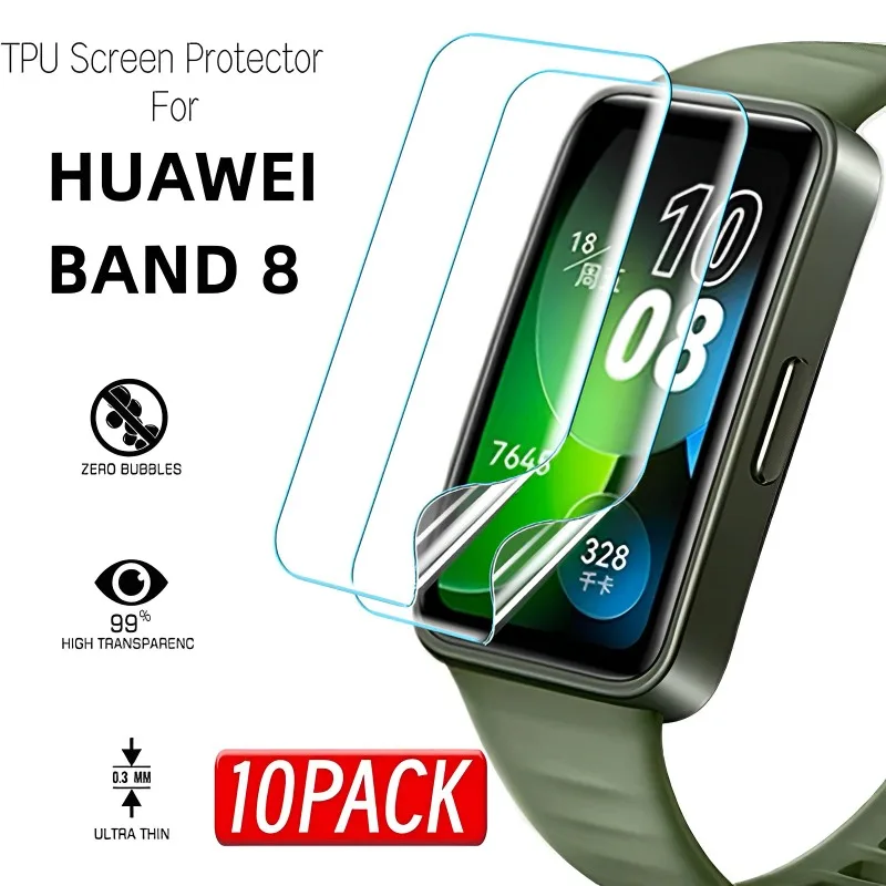 1-10Pcs Hydrogel Film for Huawei Band 8 Soft Curved Full Screen Protector Film for Huawei Band 8 7 6 Protective Film Not Glass