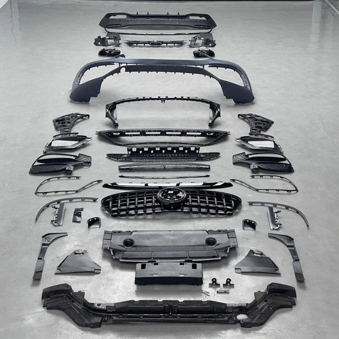 

Body Kit Front Rear Bumper Grill Mask for Mercedes-Benz GLE-class GLE350 modified GLE63 front rear lip strip fpg lamp frame