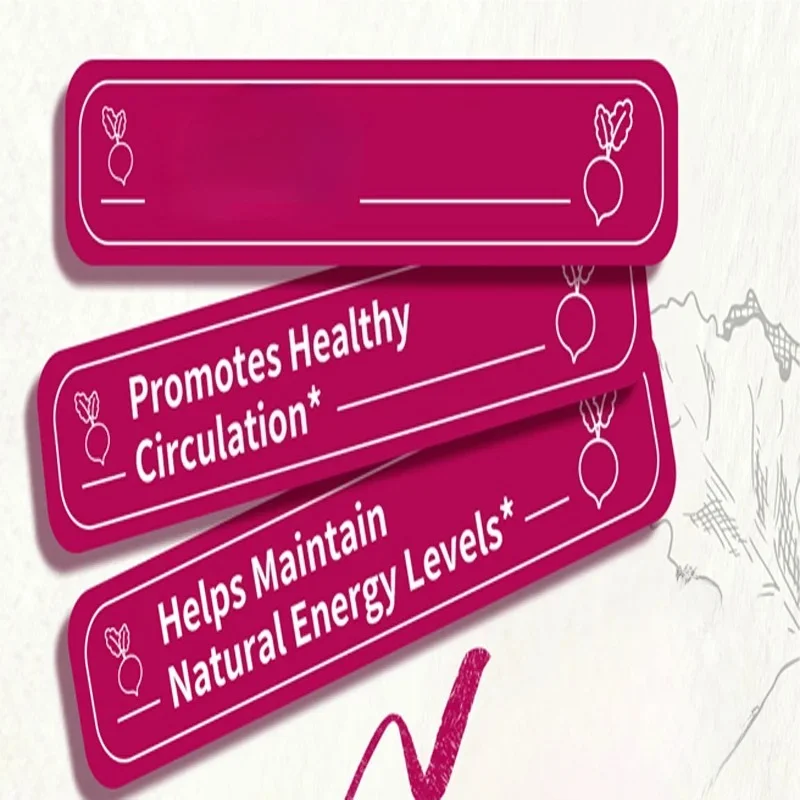 Organic Beetroot Gummies, Mixed with Fruit Flavors, Natural Extracts, 21:1 Concentrated, Sugar Free Chewable, Energy