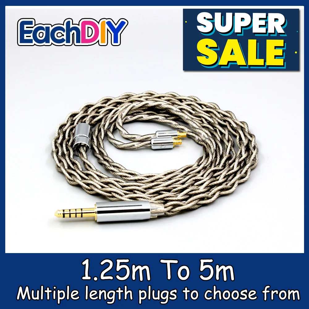 

99% Pure Silver + Graphene Silver Plated Litz Shield Earphone Cable For ATH-CKR100 CKR90 CKS1100 CKR100IS CKS1100IS LN007918