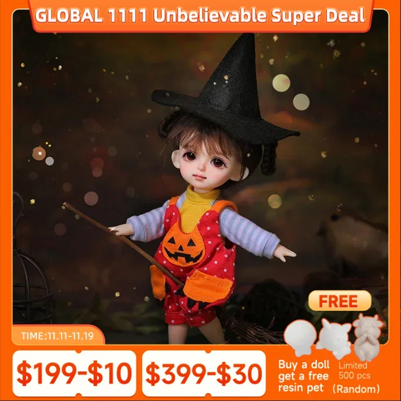 

IN STOCK Lati Yellow Tako B 1/8 BJD Doll Byurl Resin Toys for Kids Surprise Gifts for Girls Boys Halloween Present Pumpkin Fairy