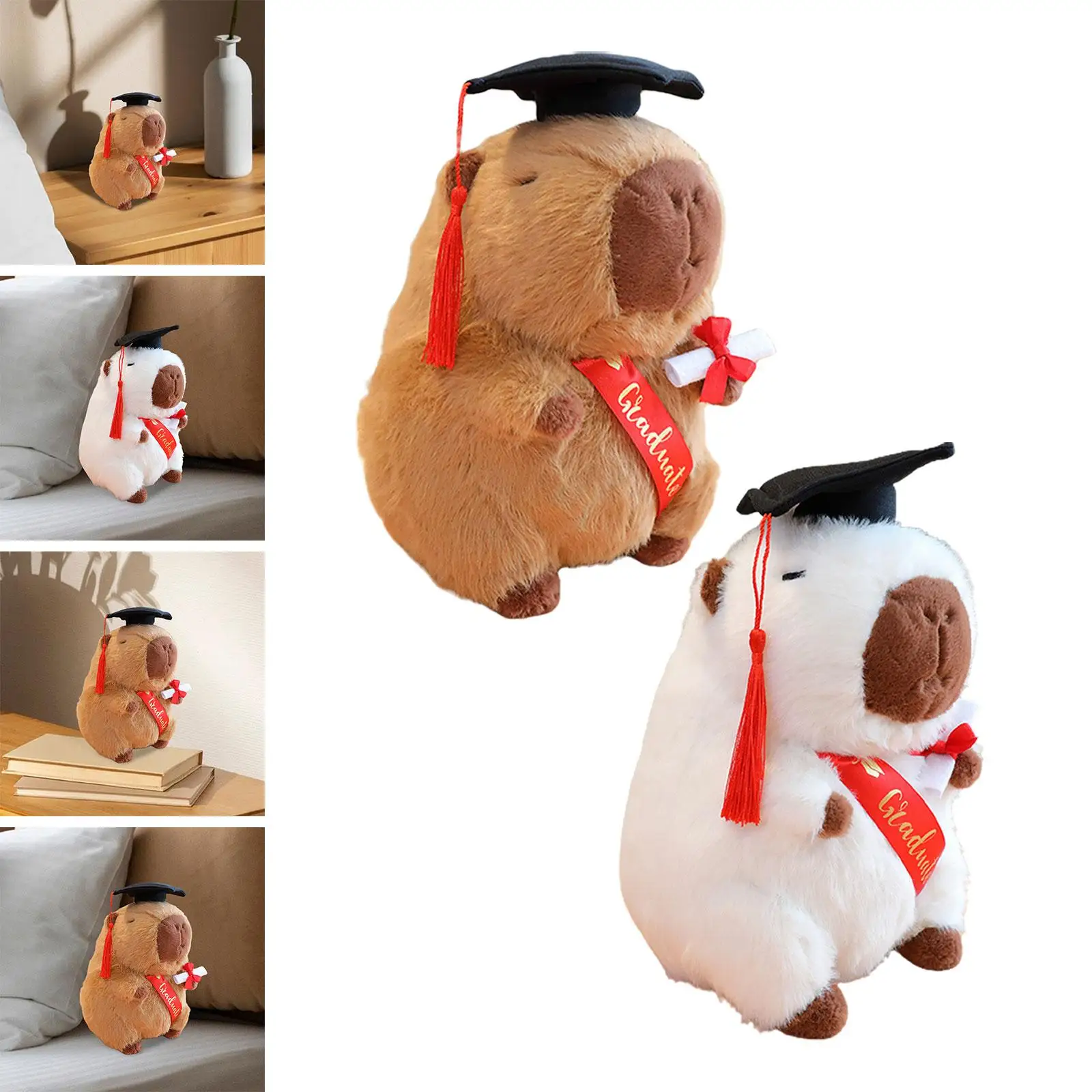 Capybara-Puppenspielzeug, bequem, 25 cm, Stofftiere, Plüsch-Capybara-Spielzeug für Geburtstag, Familie, Ihr Freund, Schlafzimmer, Kinder