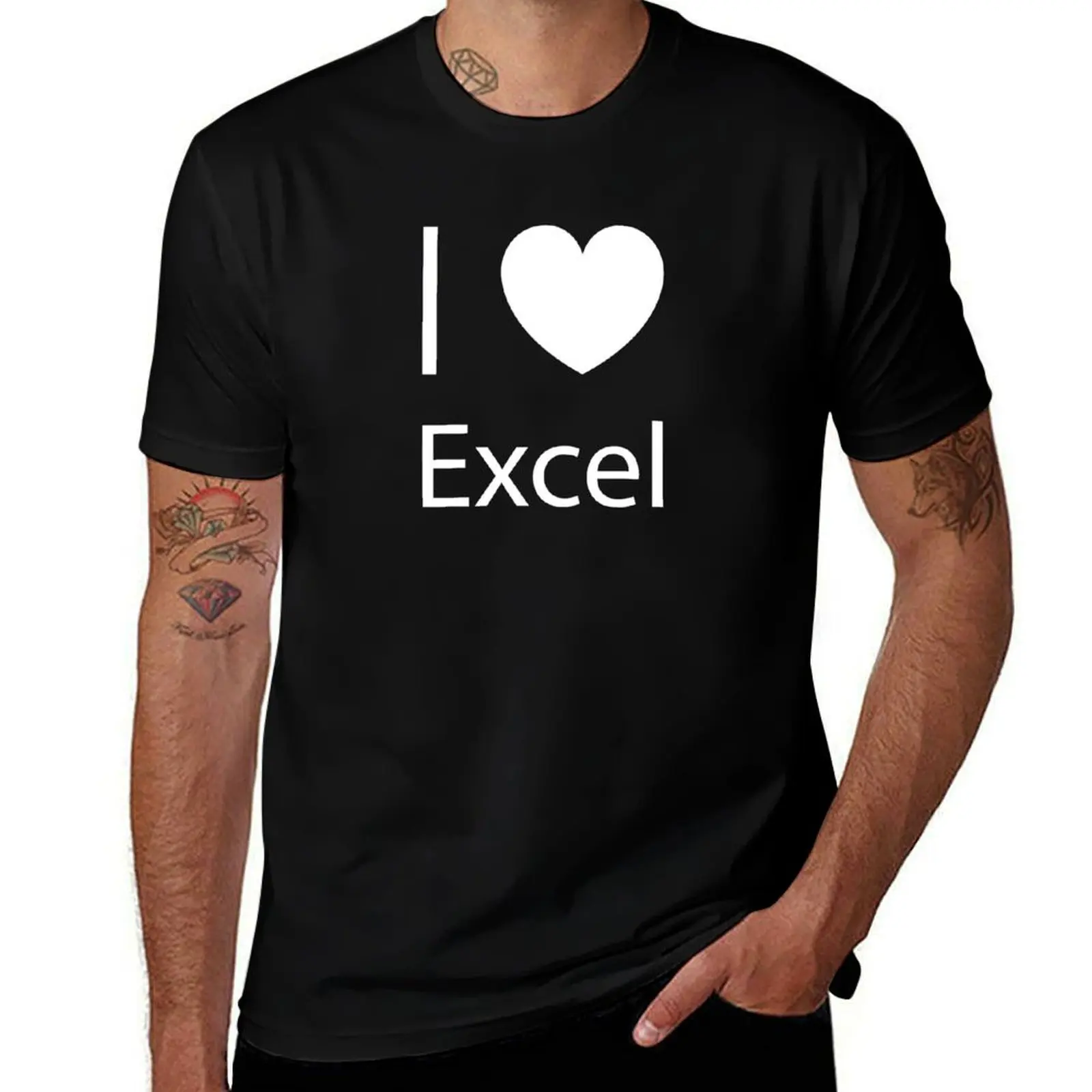 i love excel T-Shirt Active Sports Short Sleeve Cotton Shirt T-Shirt