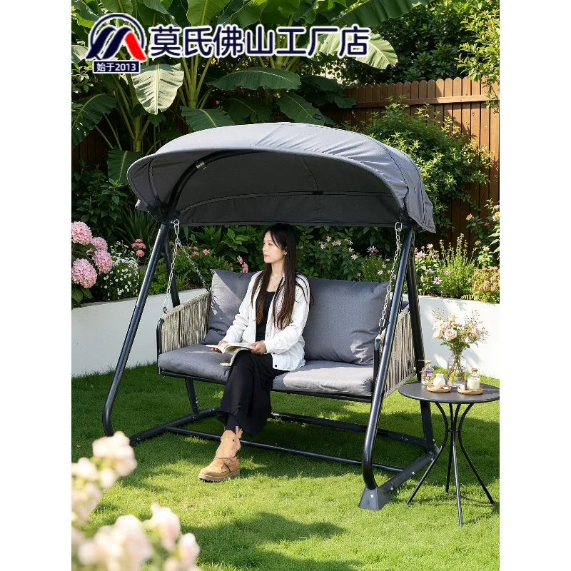 HW-19 Outdoor Swing Chair Patio Balcony Patio Swing Shade Sun Protection Leisure Chair