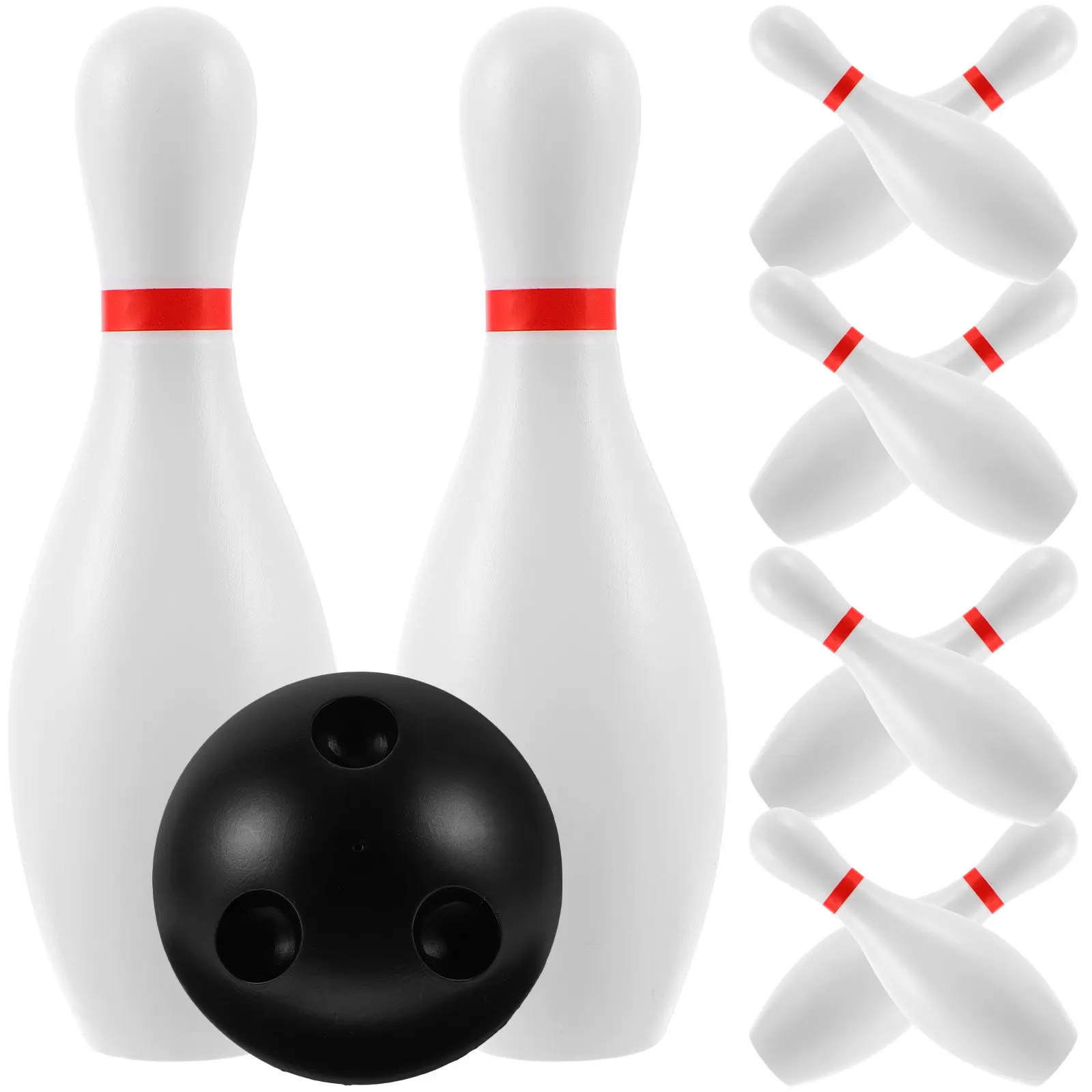 White Bowling Set Premium Material Perfect Size Kids Indoor Outdoor Training Parent Children Interaction Educational Development
