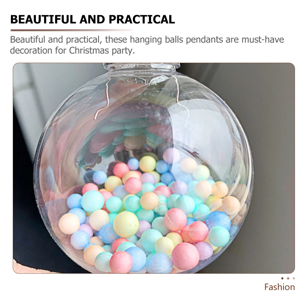 

14Pcs Christmas Tree Ornaments Ball Decorative Fillable Hanging Baubles for Xmas Decoration Party Supplies Tree Decorations