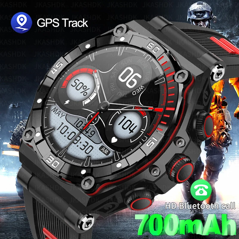 

2024 1.43" AMOLED Full Touch Screen Smart Watch Men IP68 Waterproof 700mAh Battery Ultra Long Standby Bluetooth Call Smartwatch