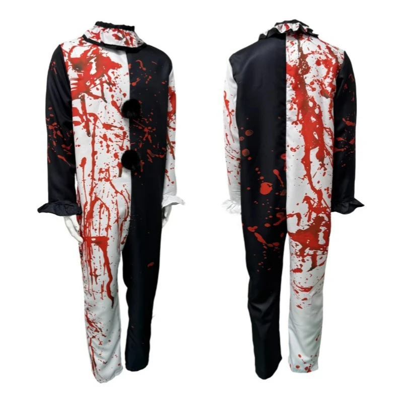 

Halloween Broken Soul Clown Cos Costume Christmas Broken Soul Clown Blood Men's Cos Stage Performance Costume Skin-friendly