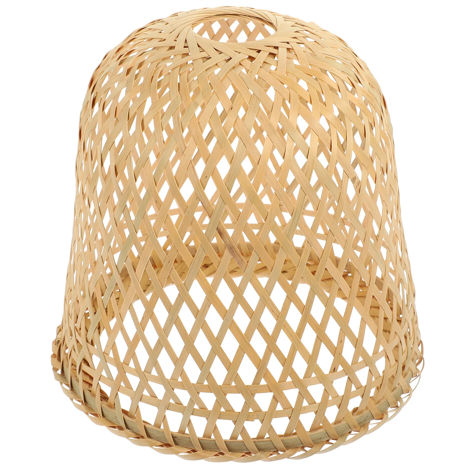 

Bamboo Lamp Light Bamboo Light Shade Covers Handwoven Pendant Lampshade Ceiling Hanging Khaki Rustic Soft Durable