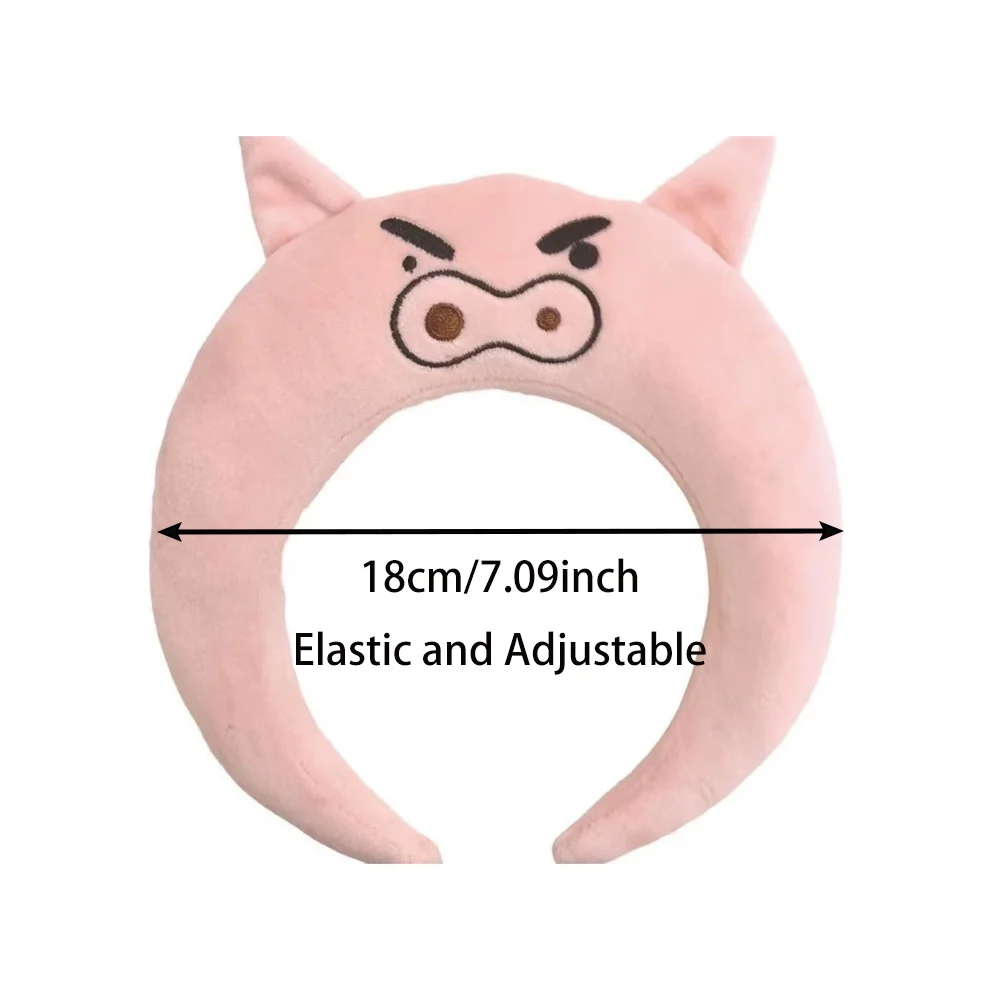 Anime Crayon Shin-chan Fascia per capelli per donna Lavare il viso Peluche Fascia per capelli Simpatico cartone animato Trucco femminile Cura della pelle Copricapo Regali per ragazze