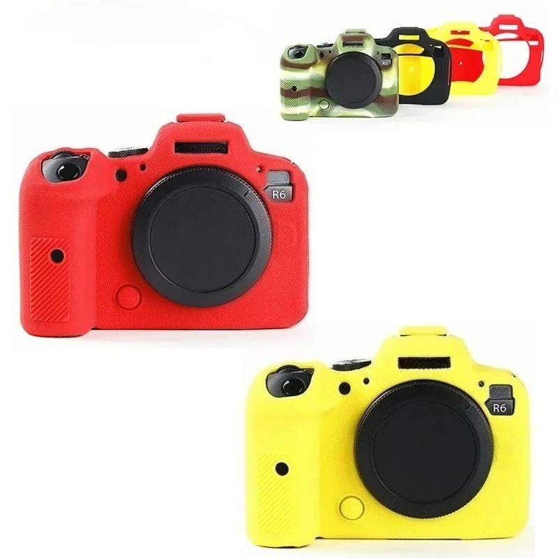 Borsa per fotocamera DSLR Design con texture antiscivolo per Canon EOS R6 Mark II R6II R6 Custodia protettiva per armatura in silicone