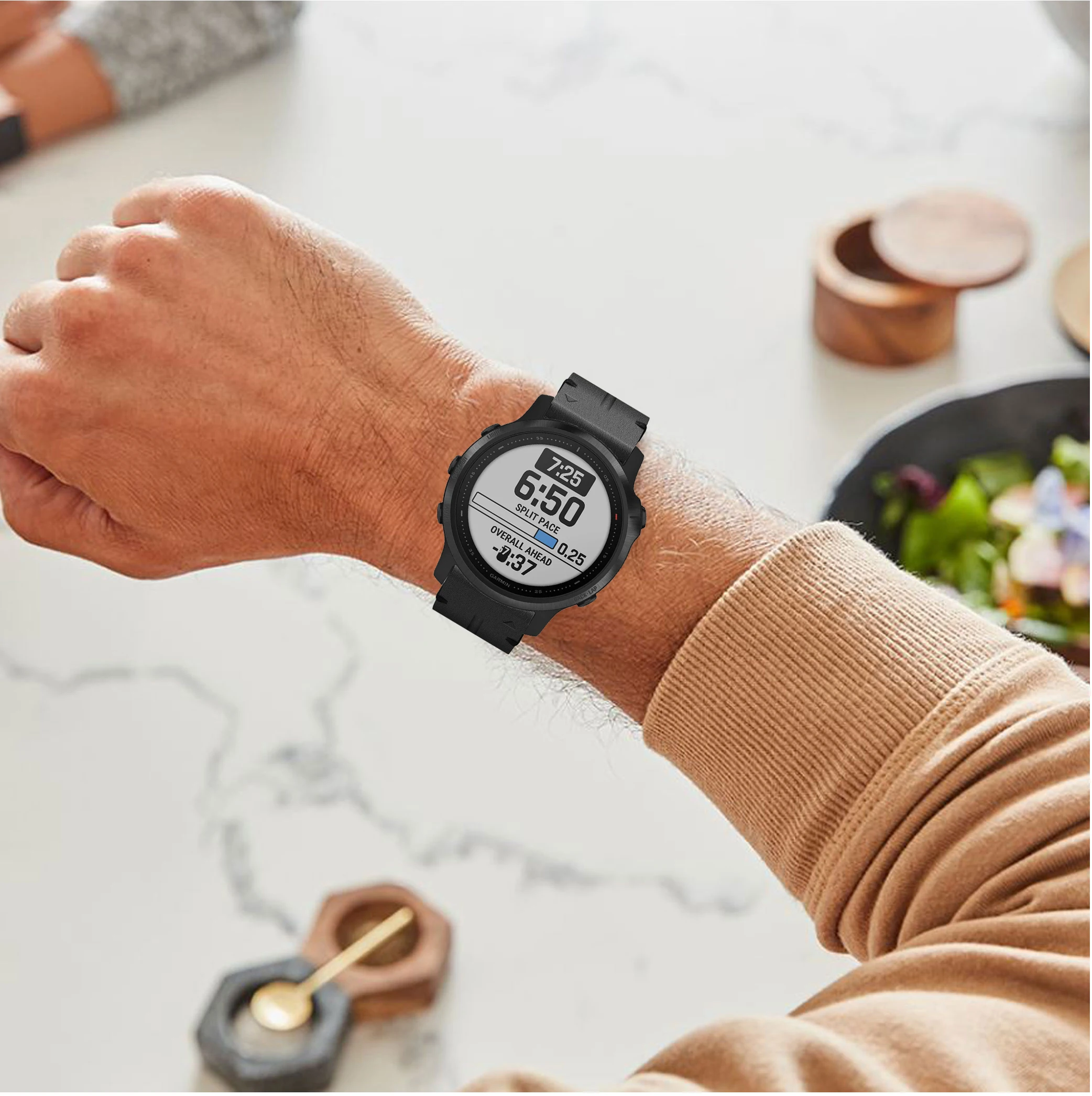 Dây Đeo Silicone Dành Cho Garmin Fenix 6S 42Mm Cao Su Dây Đeo Đồng Hồ Vòng Đeo Tay Garmin Fenix Serie 6S Dây Bảo Vệ phụ Kiện
