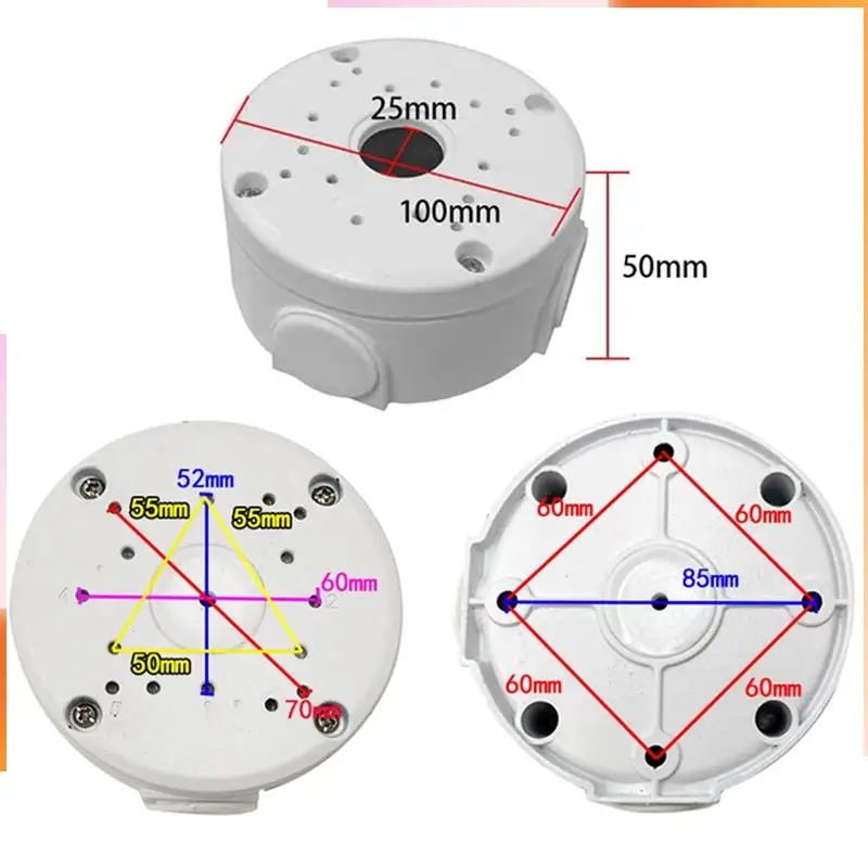 

A92Z 12X Universal Security Camera Junction Box Mount Bracket,Outdoor Use Waterproof Wall Ceiling Mount Cable Base Boxes