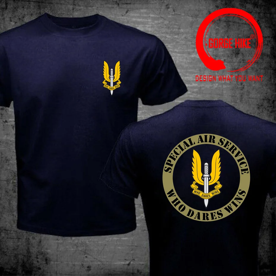 SAS Special Air Service Who Dares Wins T Shirt Men UK British Special Forces Military Army T-Shirt Trend Tops Tee Shirt Camiseta