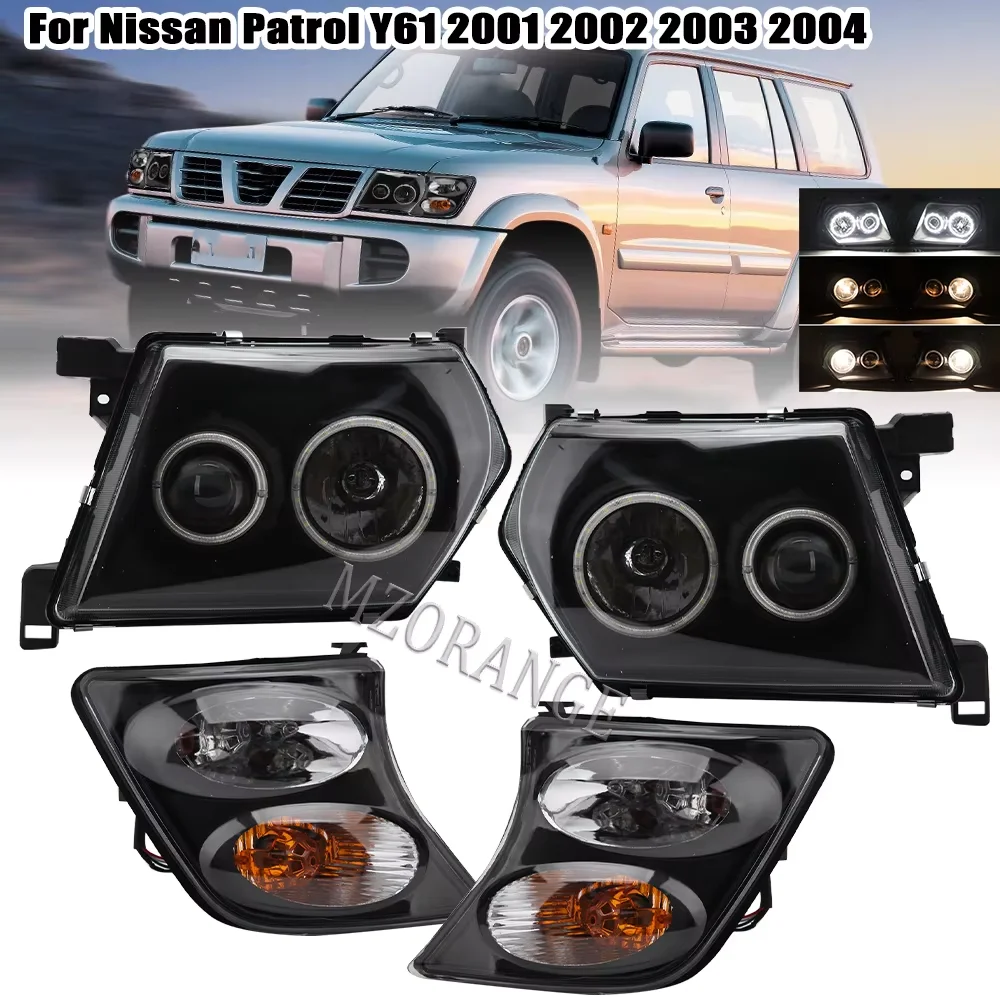 

Headlight Corner Light Assembly For Nissan Patrol Y61 2001 2002-2004 Headlamp Turn Signal Front Bumper Lamp Car Accessories