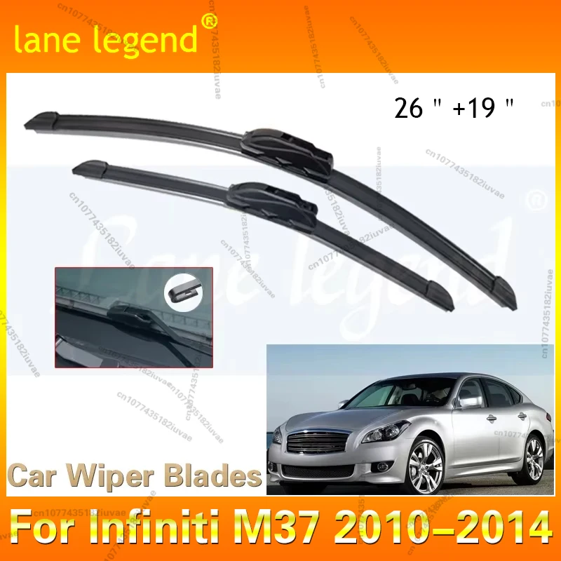 

Car Wiper Blade For Infiniti M37 26"+19" 2010-2014 Auto Windscreen Windshield Wipers Blades Window Wash Fit U Hook Arms