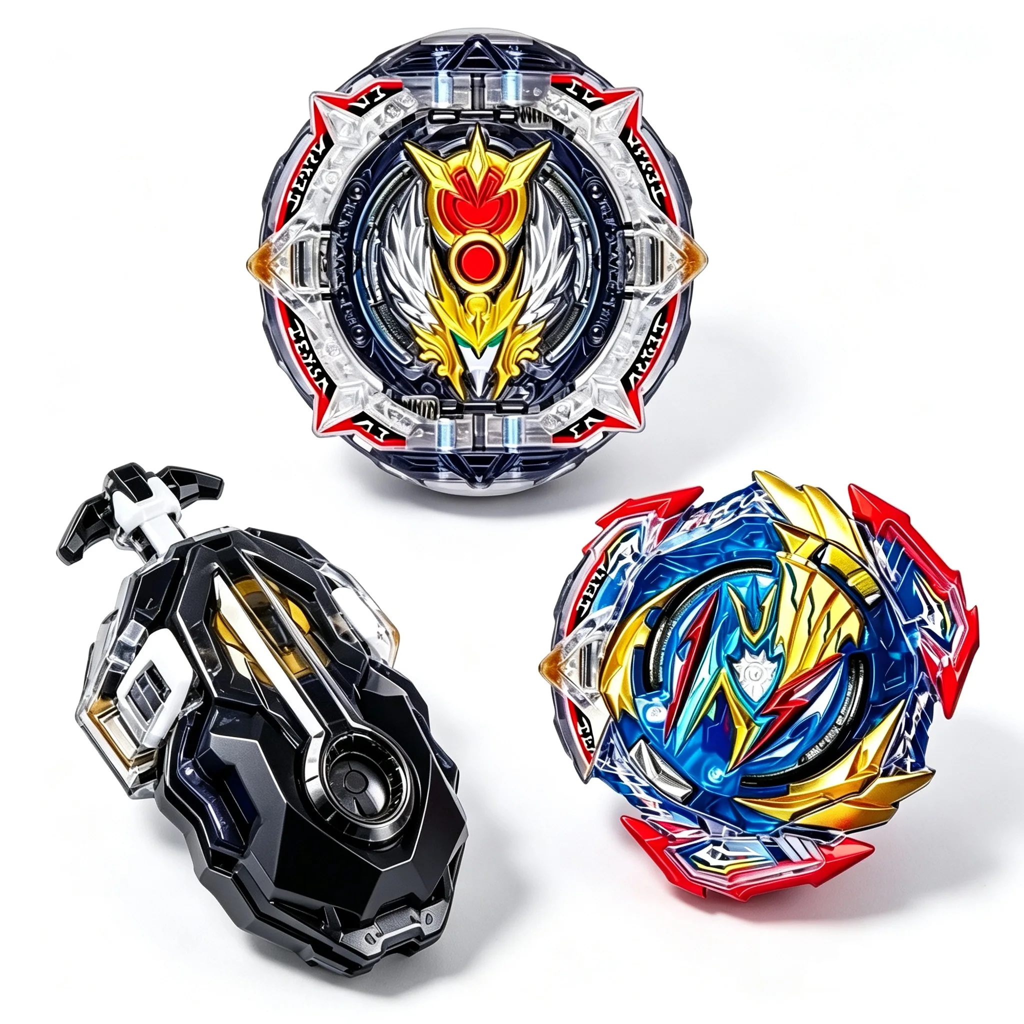 Metal Gyro+Cable Launcher, Children's Competitive Game Toy Boy Christmas Gift