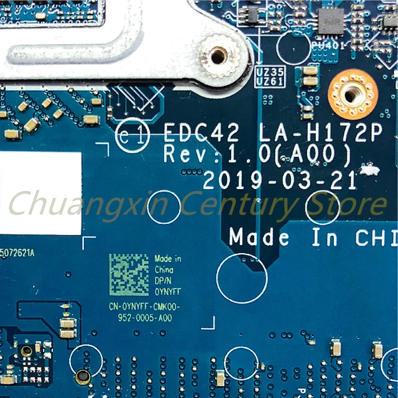 LA-H172P motherboard for Dell Latitude 5401 E5401 Laptop with I5-9400H I7-9850H CPU MX150 2G GPU 100% Tested Fully Work