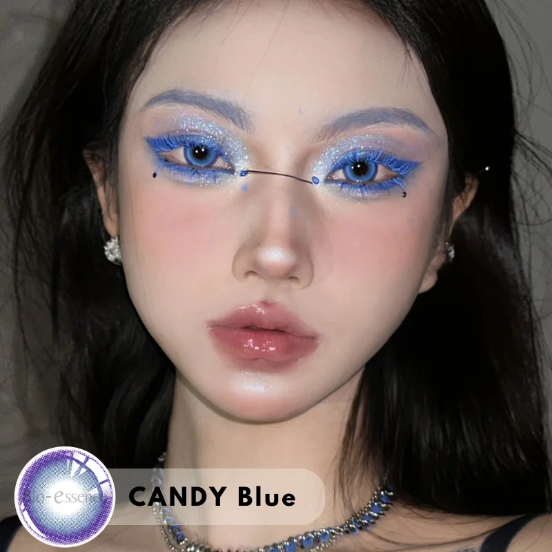 Bio-essence 1Pair Natural Eye Color Contact Lenses with Prescription Blue Green Lens Grey Eyes Beauty Pupils Makeup Contacts