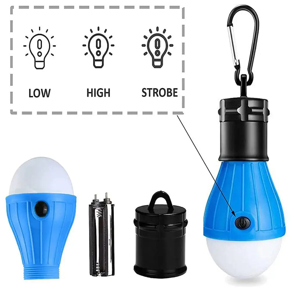 4 قطعة LED فانوس التخييم المحمولة باليد ضوء الطوارئ القابلة لإعادة الشحن في الهواء الطلق مصباح الخيمة Multihook للمشي لمسافات طويلة بقاء والعتاد