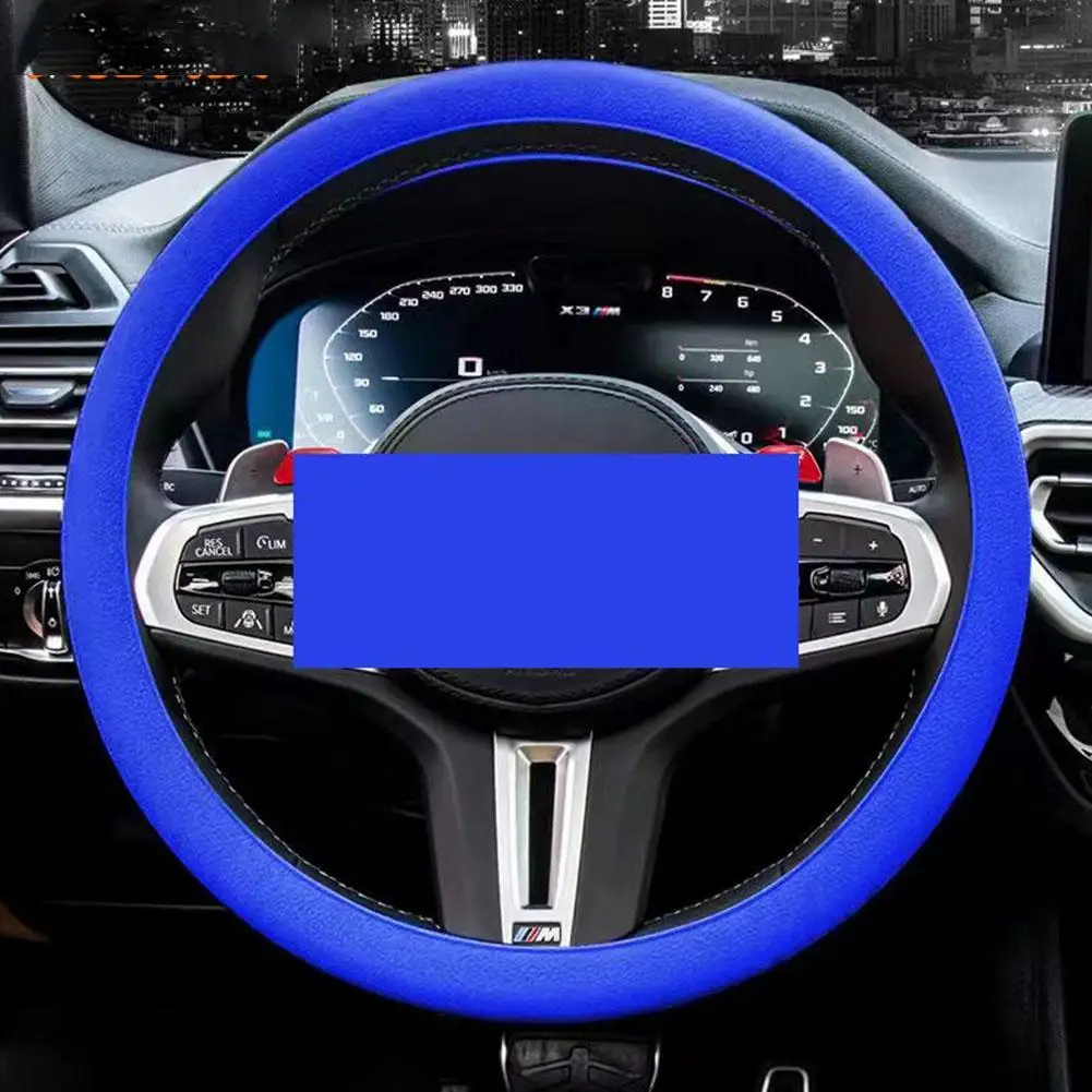 Universal Car Silicone Steering Wheel Cover Elastic Non-Slip Cover For 36-40cm Steering Wheel Multi Color Car Decor Accesso N0O6