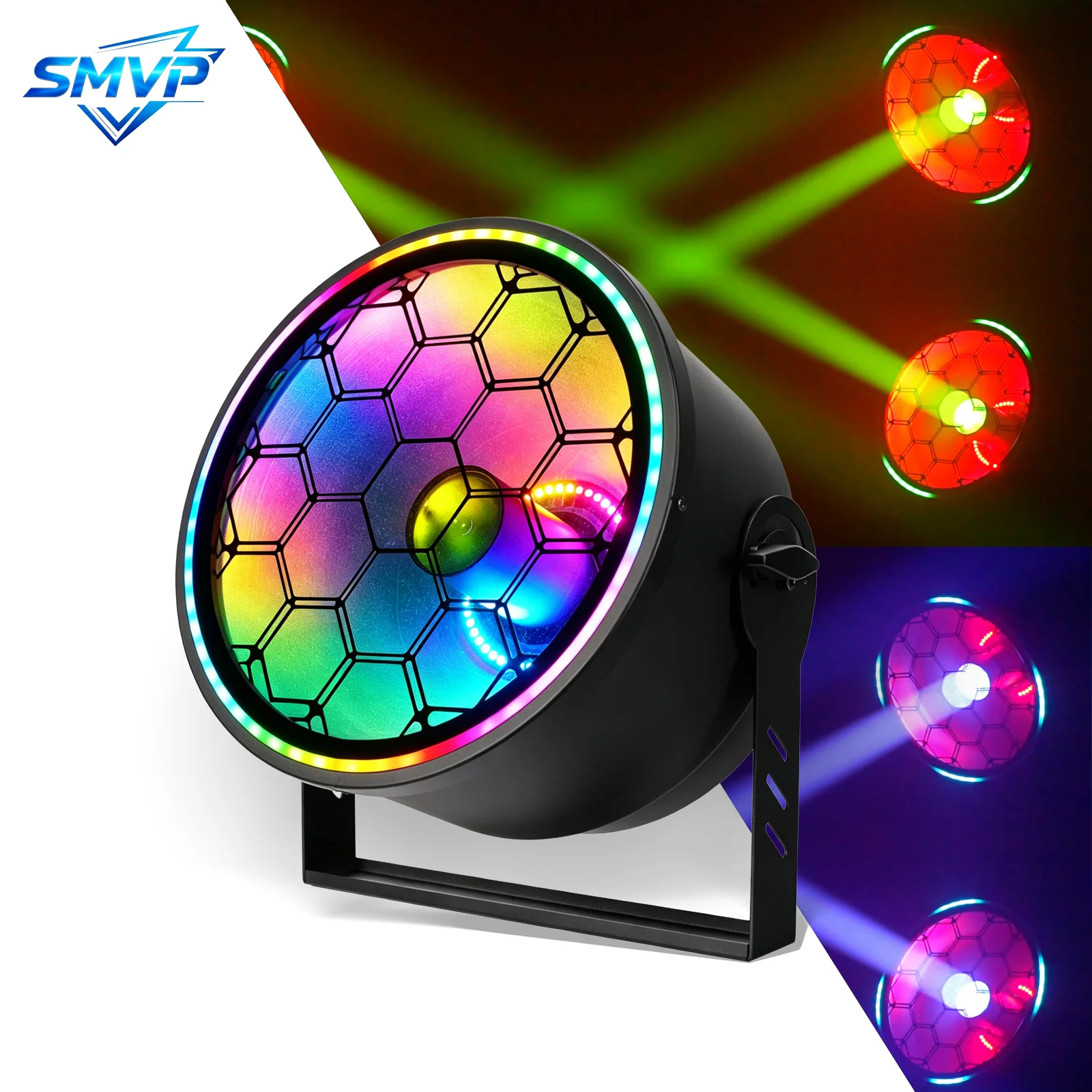 

Retro Stage Light 300W RGBW 4-in-1 LED RGB Ring Beam Wash Effect DMX512 Background Lighting For DJ Disco Wedding Indoor Party
