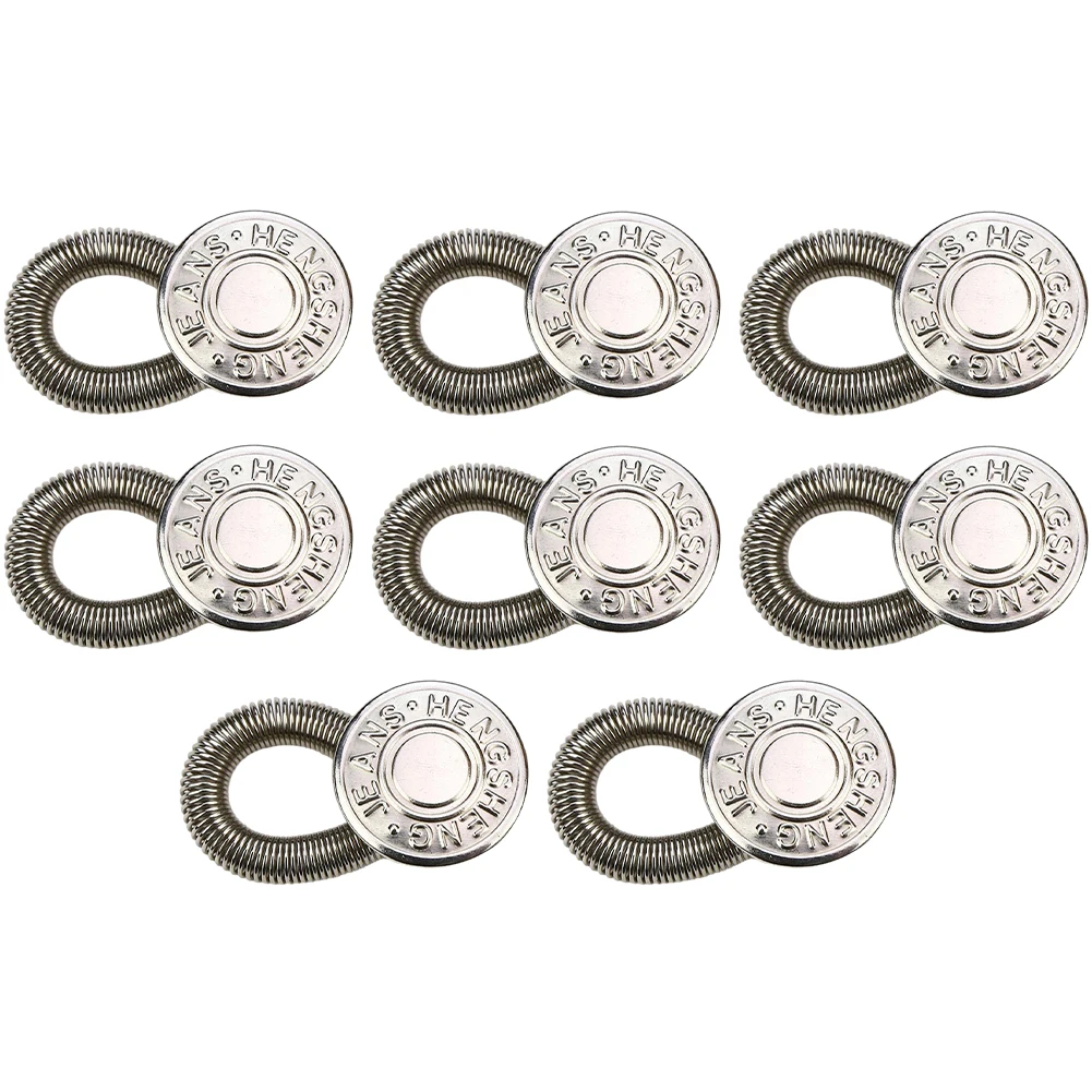 Button Extenders Spring Buckle Seam-free Stretchable 27*17mm 8 Pcs Adjustable Breathe Comfortably Copper Color