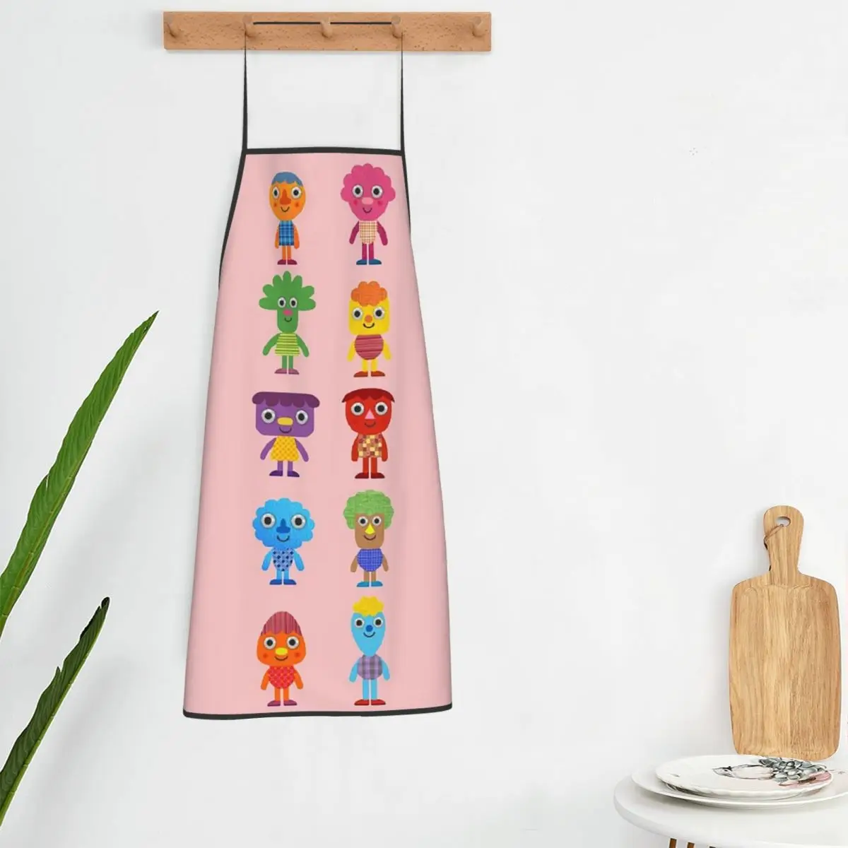 Noodle And Pals Apron Chef Cooking Tablier Waterproof Bib Kitchen Cleaning Pinafore for Women Men Gardening