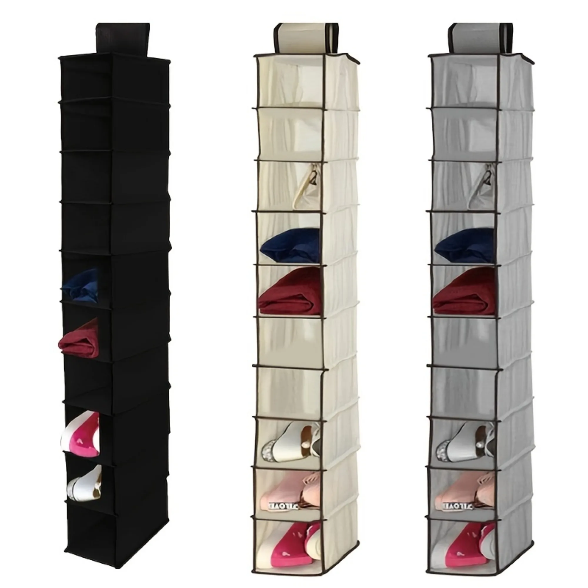 10-Shelf Hanging Shoe Organizer for Closet Storage - Maximize Space and Keep Shoes Neat and Tidy