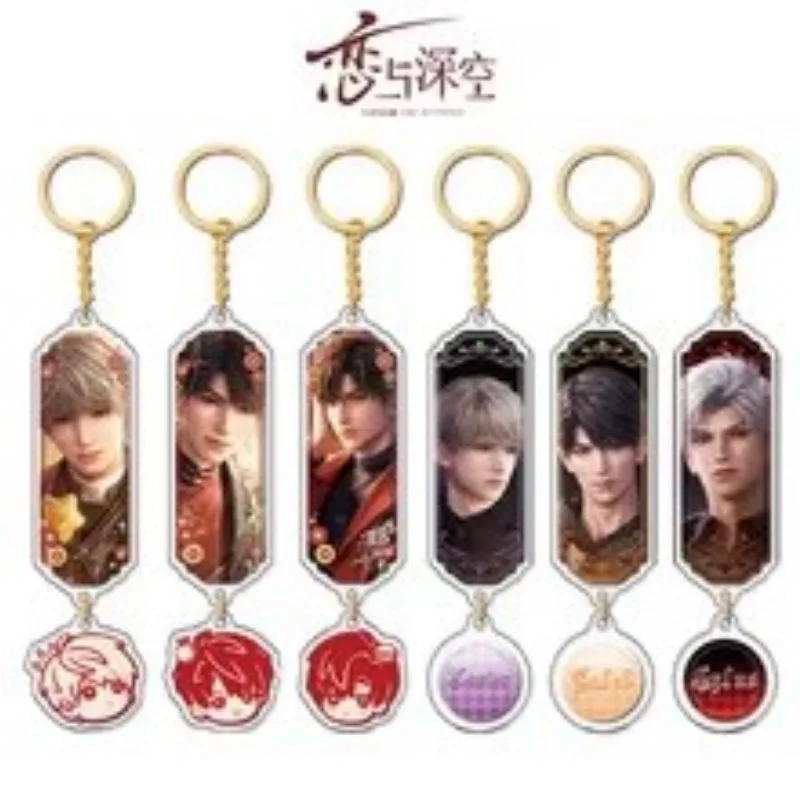 NEW Anime  Love and Deepspace Caleb Game Acrylic Model Keychain Cosplay Figure Accessories Backpack Desk Decor Fans Gift
