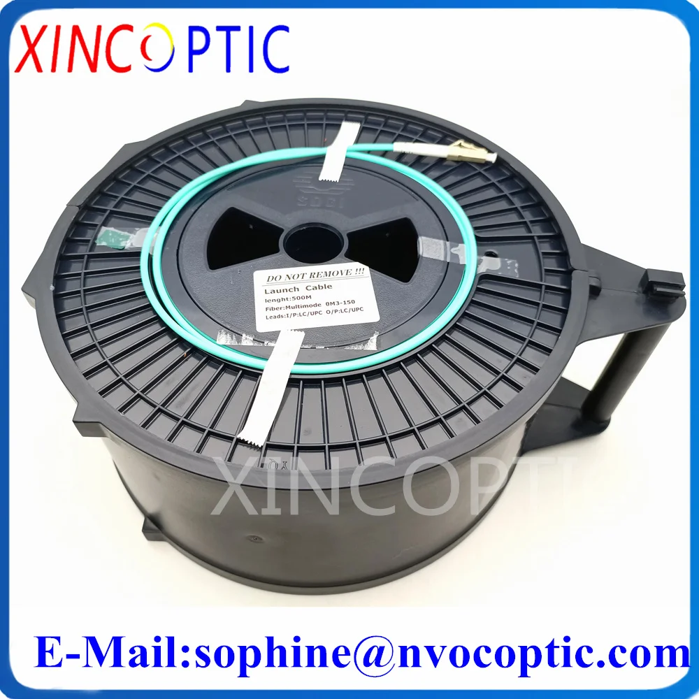 MM OM4 500M OTDR Dead Zone Eliminator,Fiber Rings,FC LC SC ST UPC 0.5KM 50/125 Multimode Fibre Optic Launch Cable Box