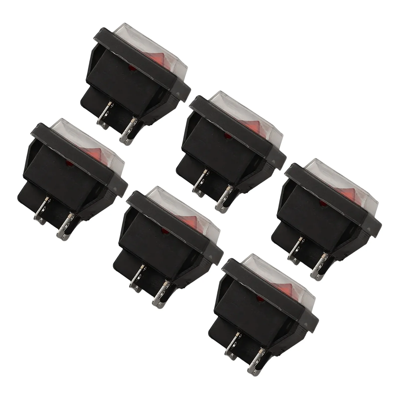 

4-Pin Rocker Switch Red Illuminated Switch Automobile Boat Light Indicator Thermoplastic Engineering Materials