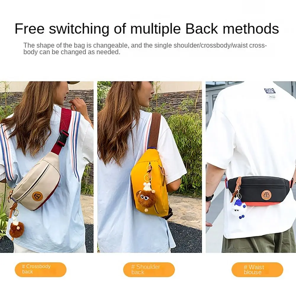 Large Capacity Waistpack Fashion Oxford Multi Functional Crossbody Bag Chest Bag Sports Outdoor