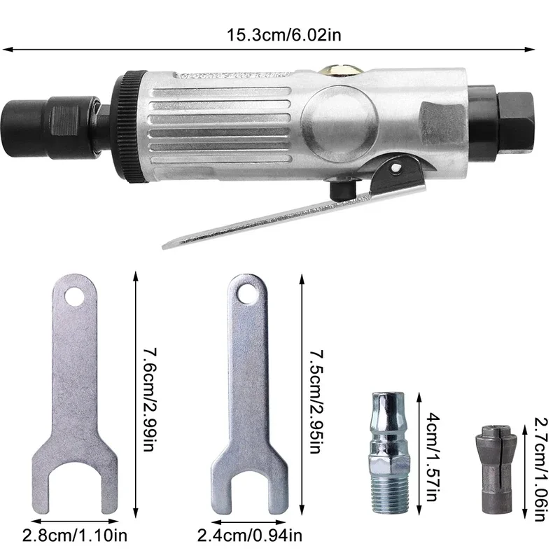 Pneumatic Tool Air Die Grinder Professional Grinding Kit Engraving Polishing Engraving Tool 90PSI Tool Polishing Machine Carving
