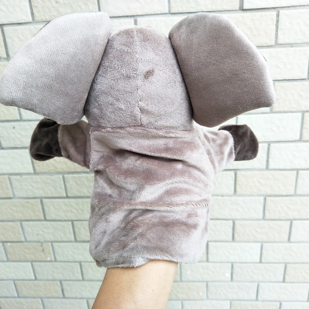 Kinder Lange Nase Grauer Elefant Baby Handpuppe Plüschtier