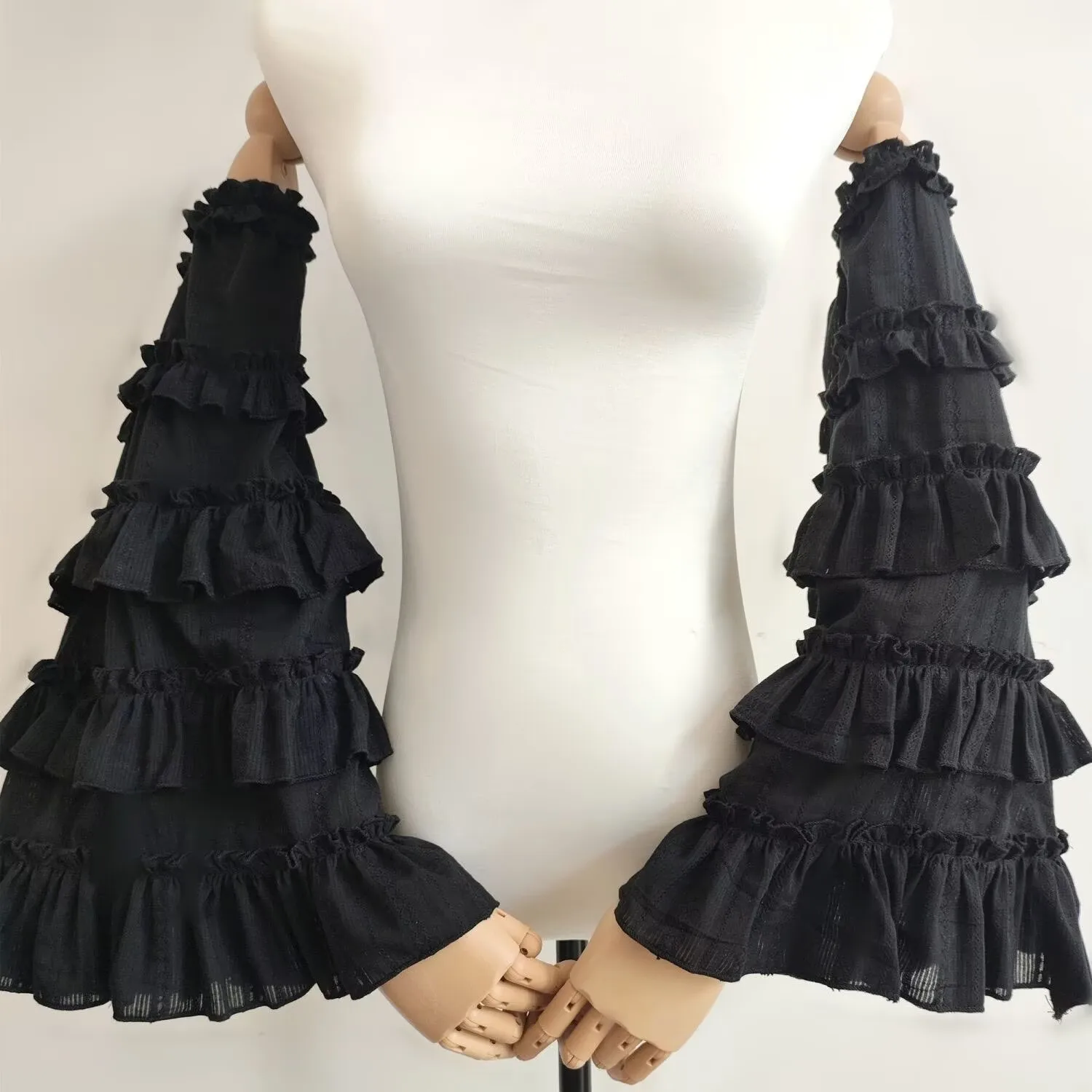 lolita-black-lace-flare-long-arm-sleeves-victorian-gothic-rose-pattern-ruffle-cuff-gloves-detachable-y2k-cosplay-accessories