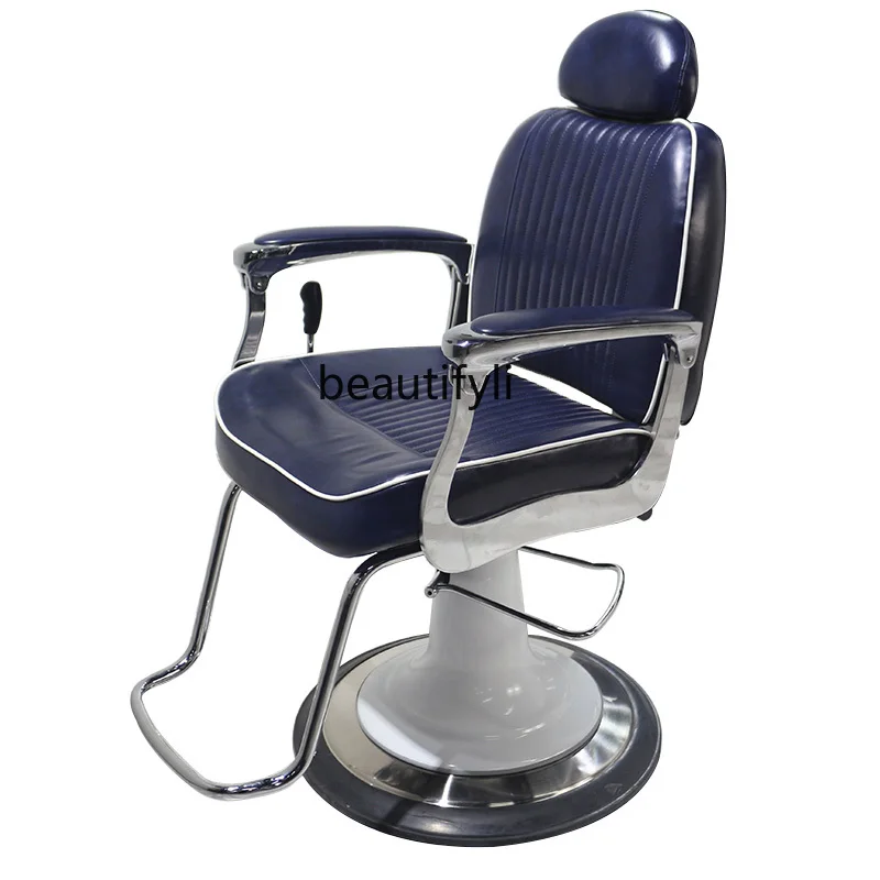 

Customized Factory Direct Sales Put down Chair Lift High-End for Hair Salon Simple Modern Hairdressing Chair New Barber Chair