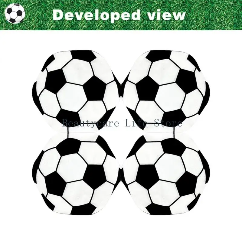 652C 20PCS Sports Theme Party Supplies Football Patterned Tissues Decorative Tissue For Table Decors Celebration Activities