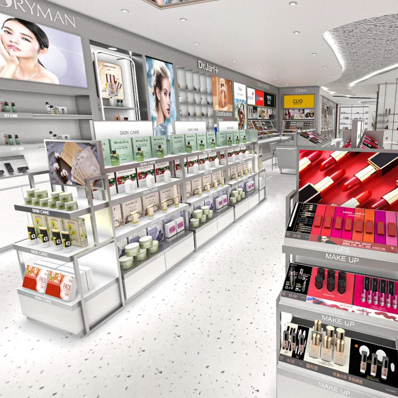 Customized. Cosmetics Paint Combination Multi-Layer Shelf Beauty Skin Care Products High-End Product Perfume Display Counter Fac