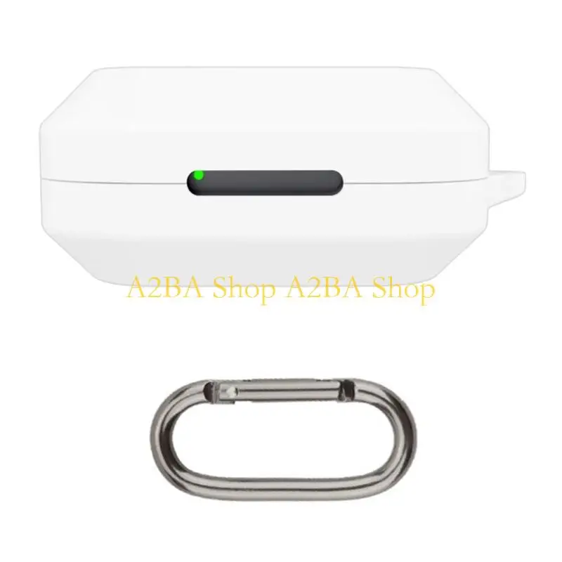 A2BA Soft Silicone Charging Case Skin with Hook and Easy Port Access, Earbud Cover for Commute and Travel Carry Use