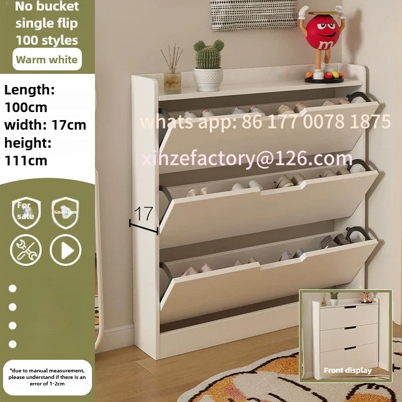 Customizable Tipping bucket shoe cabinet, outer entry shoe rack, balcony, entrance cabinet, living room large-capacity storage